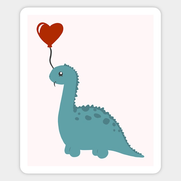 Dino Love Magnet by Tilly-Scribbles